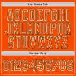 Personalized Orange White-Kelly Green Bomber Full-Snap Varsity Letterman Jacket