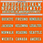 Personalized Orange White-Kelly Green Mesh Authentic Throwback Football Jersey Team Custom Name and Number