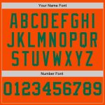 Personalized Orange White-Kelly Green Pinstripe Authentic Split Fashion Baseball Jersey Team Custom Name and Number