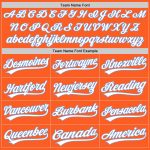 Personalized Orange White-Light Blue Authentic Throwback Baseball Jersey Team Custom Name and Number