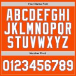 Personalized Orange White-Light Blue Authentic Throwback Basketball Jersey Team Custom Name and Number