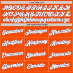 Personalized Orange White-Light Blue Authentic Throwback Basketball Jersey Team Custom Name and Number