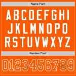 Personalized Orange White Mesh Authentic Throwback Football Jersey Team Custom Name and Number