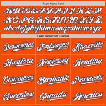 Personalized Orange White-Navy Authentic Fade Fashion Baseball Jersey Team Custom Name and Number