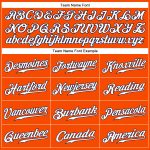 Personalized Orange White-Navy Authentic Sleeveless Baseball Jersey Team Custom Name and Number