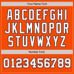Personalized Orange White-Navy Authentic Two Tone Baseball Jersey Team Custom Name and Number