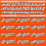 Personalized Orange White-Navy Authentic Two Tone Baseball Jersey Team Custom Name and Number