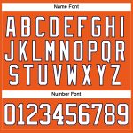 Personalized Orange White-Navy Hockey Lace Neck Jersey Team Custom Name and Number