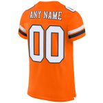 Personalized Orange White-Navy Mesh Authentic Football Jersey