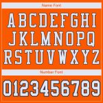 Personalized Orange White-Navy Mesh Authentic Football Jersey
