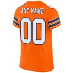 Personalized Orange White-Navy Mesh Authentic Football Jersey Team Custom Name and Number