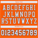 Personalized Orange White-Navy Mesh Authentic Football Jersey Team Custom Name and Number