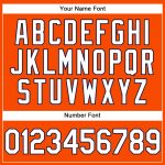 Personalized Orange White-Navy Performance Vapor Golf Polo Shirt Team Custom Name and Number