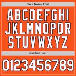 Personalized Orange White-Navy Two-Button Unisex Softball Jersey Team Custom Name and Number