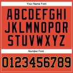 Personalized Orange White Pinstripe Black-Gold Authentic Basketball Jersey Team Custom Name and Number