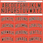 Personalized Orange White Pinstripe Brown Authentic Basketball Jersey Team Custom Name and Number