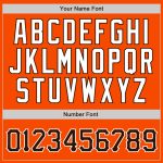 Personalized Orange White Pinstripe Brown-White Authentic Baseball Jersey Team Custom Name and Number