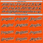 Personalized Orange White Pinstripe Brown-White Authentic Baseball Jersey Team Custom Name and Number