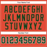 Personalized Orange White Pinstripe Green Authentic Basketball Jersey Team Custom Name and Number