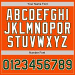 Personalized Orange White Pinstripe Green-White Authentic Baseball Jersey Team Custom Name and Number