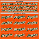 Personalized Orange White Pinstripe Green-White Authentic Baseball Jersey Team Custom Name and Number