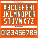 Personalized Orange White Pinstripe Kelly Green Authentic Baseball Jersey Team Custom Name and Number