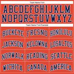 Personalized Orange White Pinstripe Navy Authentic Basketball Jersey Team Custom Name and Number