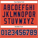 Personalized Orange White Pinstripe Navy Authentic Basketball Jersey Team Custom Name and Number