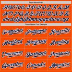 Personalized Orange White Pinstripe Navy-White Authentic Baseball Jersey Team Custom Name and Number