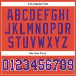 Personalized Orange White Pinstripe Purple Authentic Basketball Jersey Team Custom Name and Number