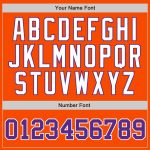 Personalized Orange White Pinstripe Purple-White Authentic Baseball Jersey Team Custom Name and Number
