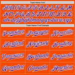 Personalized Orange White Pinstripe Purple-White Authentic Baseball Jersey Team Custom Name and Number
