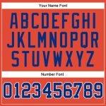 Personalized Orange White Pinstripe Royal Authentic Basketball Jersey Team Custom Name and Number