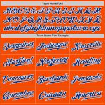 Personalized Orange White Pinstripe Royal-White Authentic Baseball Jersey Team Custom Name and Number