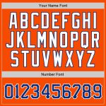 Personalized Orange White Pinstripe Royal-White Authentic Baseball Jersey Team Custom Name and Number