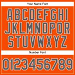 Personalized Orange White Pinstripe Steel Gray Authentic Baseball Jersey Team Custom Name and Number