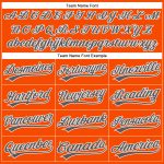 Personalized Orange White Pinstripe Steel Gray Authentic Baseball Jersey Team Custom Name and Number