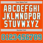 Personalized Orange White Pinstripe Teal-White Authentic Baseball Jersey Team Custom Name and Number