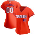 Personalized Orange White-Purple Authentic American Flag Fashion Baseball Jersey Team Custom Name and Number