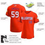 Personalized Orange White-Purple Authentic American Flag Fashion Baseball Jersey Team Custom Name and Number
