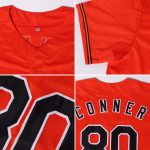 Personalized Orange White-Purple Authentic Baseball Jersey Team Custom Name and Number