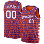 Personalized Orange White-Purple Authentic City Edition Basketball Jersey Team Custom Name and Number
