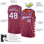 Personalized Orange White-Purple Authentic City Edition Basketball Jersey Team Custom Name and Number