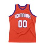 Personalized Orange White-Purple Authentic Throwback Basketball Jersey Team Custom Name and Number