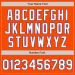 Personalized Orange White-Purple Bomber Full-Snap Varsity Letterman Two Tone Jacket Team Custom Name and Number