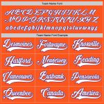 Personalized Orange White-Purple Hockey Jersey Team Custom Name and Number