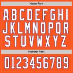 Personalized Orange White-Purple Hockey Jersey Team Custom Name and Number