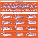 Personalized Orange White-Purple Hockey Lace Neck Jersey Team Custom Name and Number