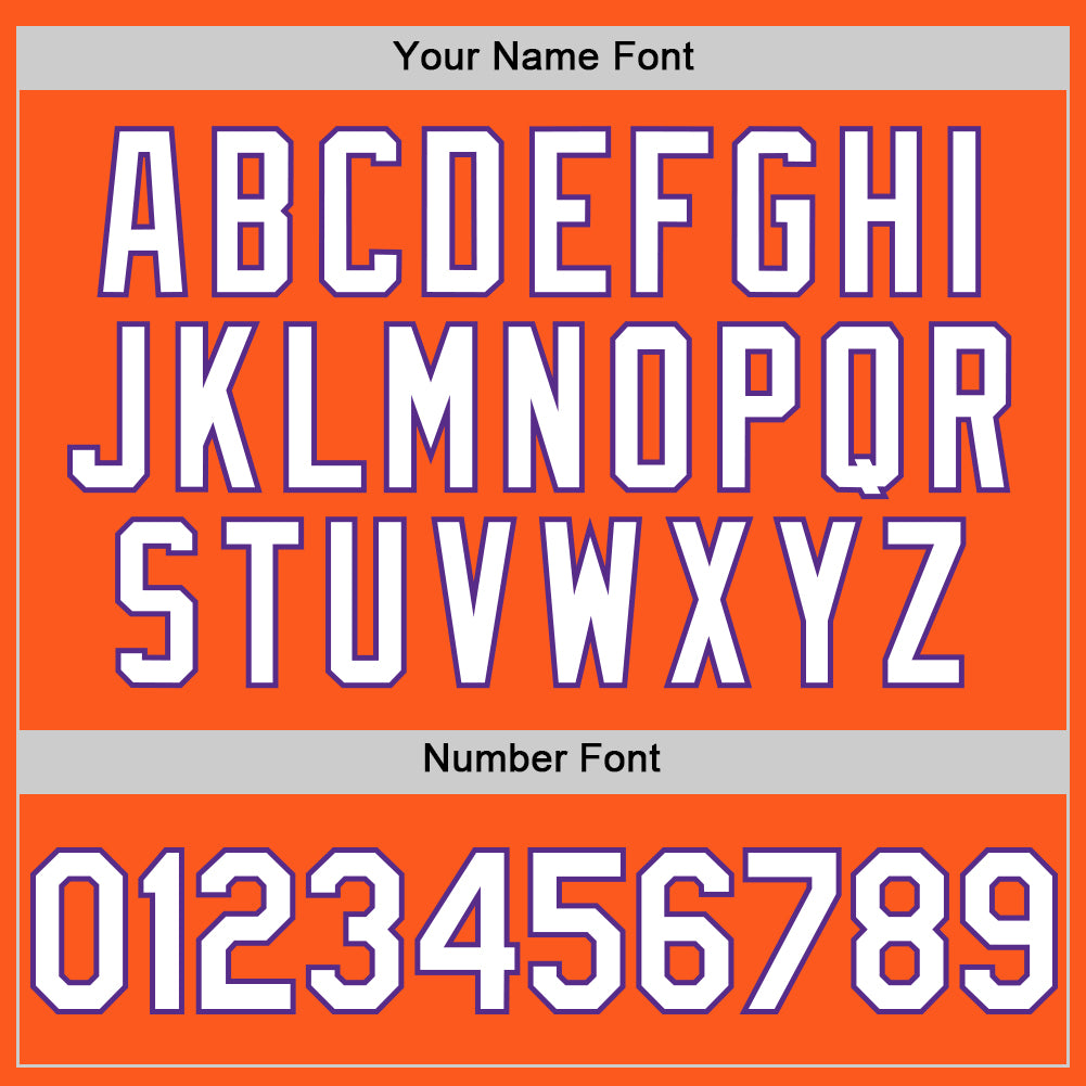 Personalized Orange White-Purple Mesh Authentic Throwback Baseball Jersey Team Custom Name and Number Personalized Orange White-Purple Mesh Authentic Throwback Baseball Jersey Team Custom Name and Number - Image 5