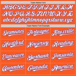 Personalized Orange White-Purple Mesh Authentic Throwback Baseball Jersey Team Custom Name and Number